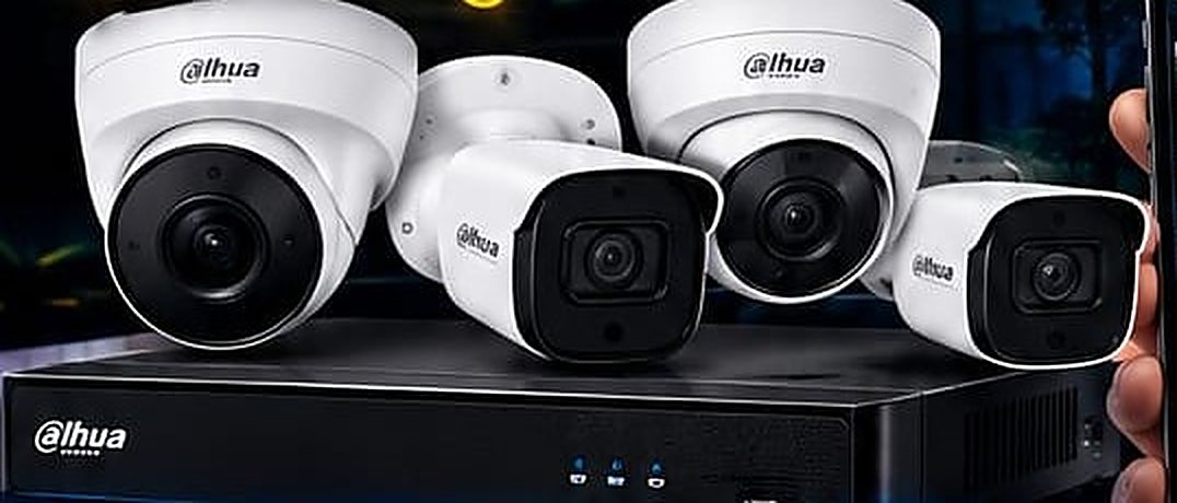 Cámaras de seguridad Dahua tipo domo y bala con grabador DVR y vista en vivo en el celular
